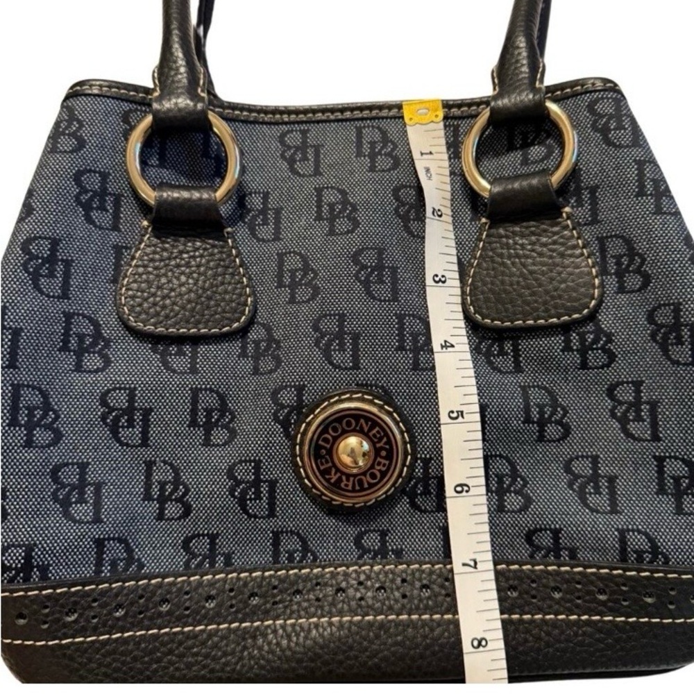 Dooney & Bourke (Navy) Vintage Monogram Tote with Detachable Shoulder Strap - Picture 10 of 14